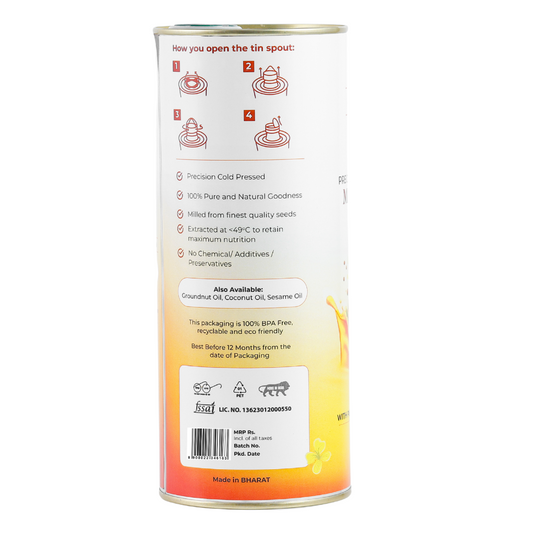 Cold Pressed Mustard & Groundnut Oil 1L Combo