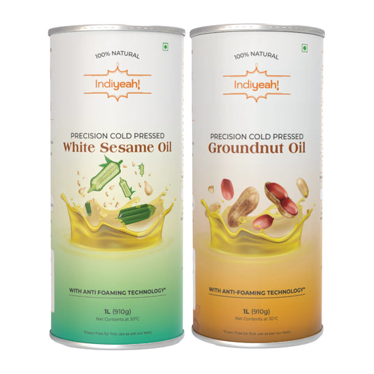Cold Pressed White Sesame & Groundnut Oil 1L Combo