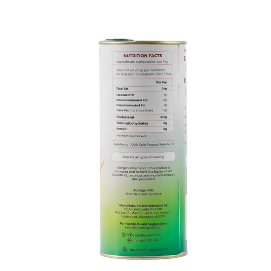 Cold Pressed Black Sesame oil