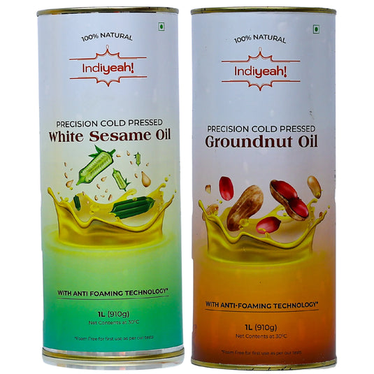 Cold Pressed White Sesame & Groundnut Oil Combo