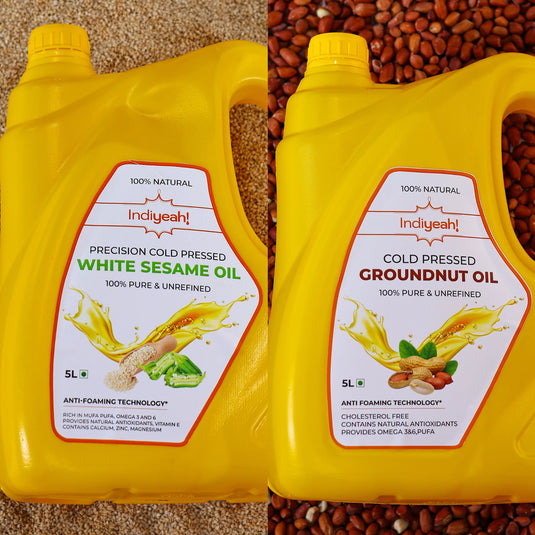 Cold Pressed White Sesame & Groundnut Oil Combo